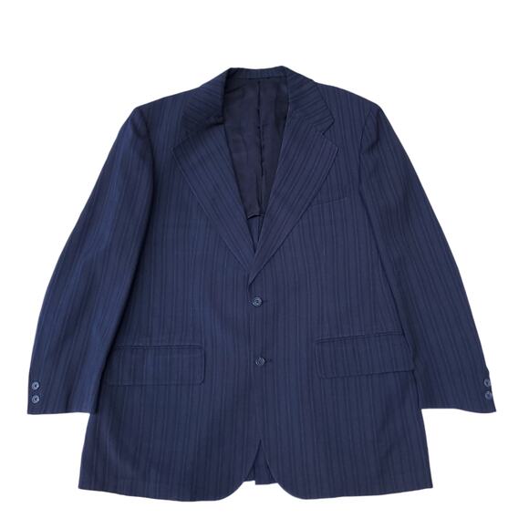 Vintage Woodlothian Woodward & Lothrop Blue Blazer Jacket Sport Coat 46L - Picture 1 of 14